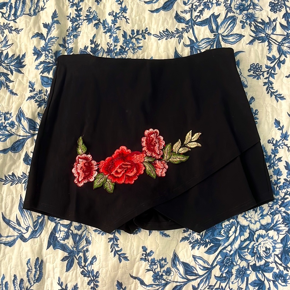Embroidered Skort